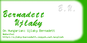 bernadett ujlaky business card